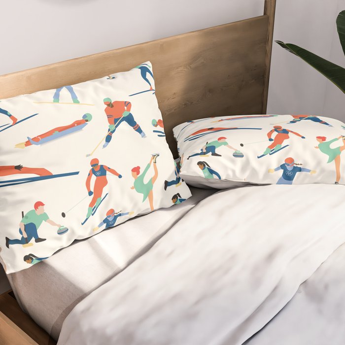 Winter Olympic Games Pillow Sham Gallery Image 2