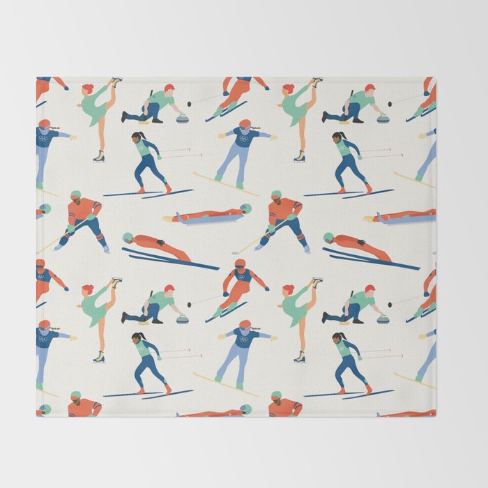 Winter Olympic Games Throw Blanket Gallery Image 2