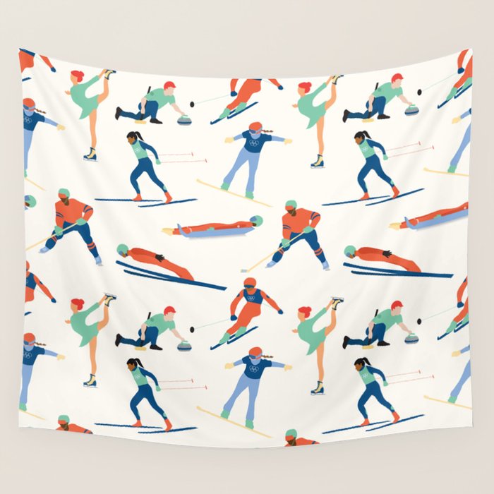 Winter Olympic Games Wall Tapestry Gallery Image 1