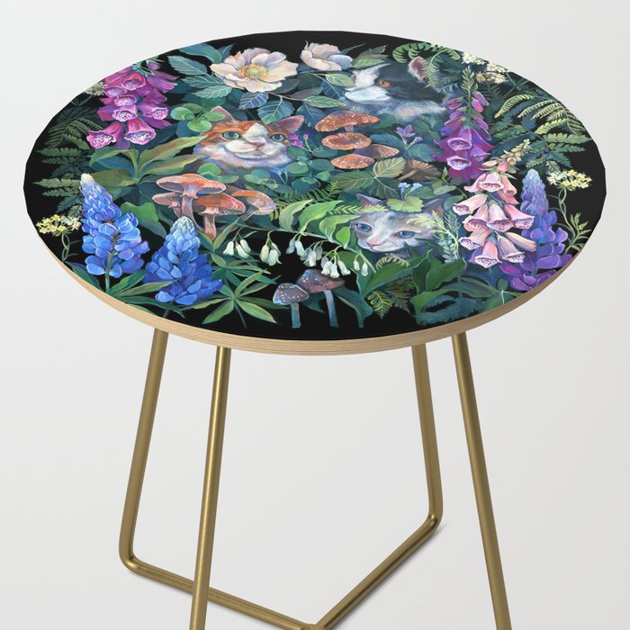 Cats Flower Garden Side Table Gallery Image 2