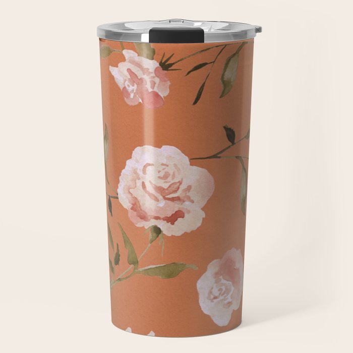Watercolor Roses Travel Mug Gallery Image 1