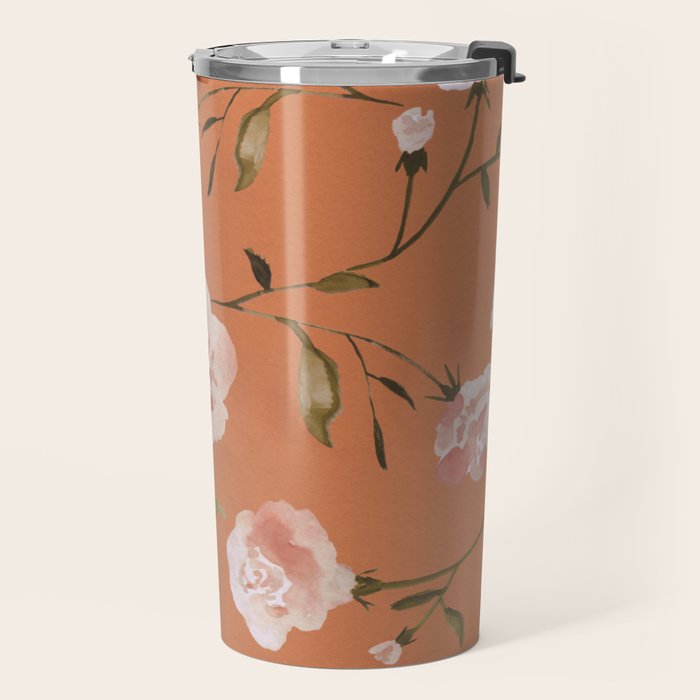 Watercolor Roses Travel Mug Gallery Image 2