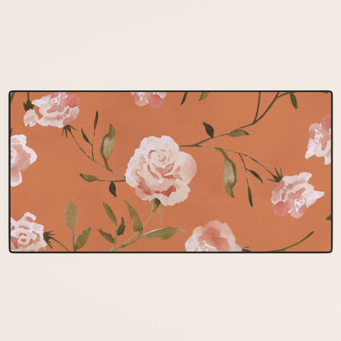 Watercolor Roses Desk Mat Gallery Image 3