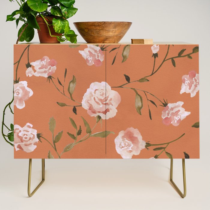 Watercolor Roses Credenza Gallery Image 1