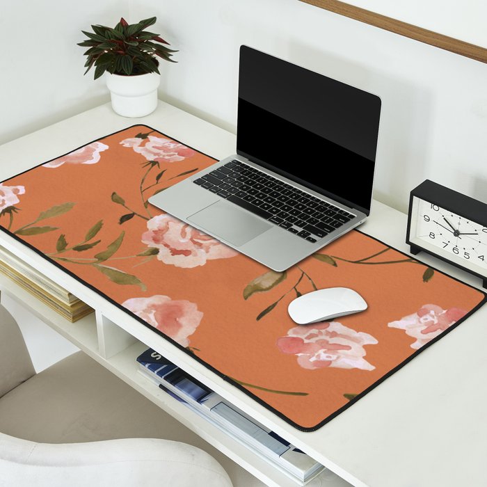 Watercolor Roses Desk Mat Gallery Image 2