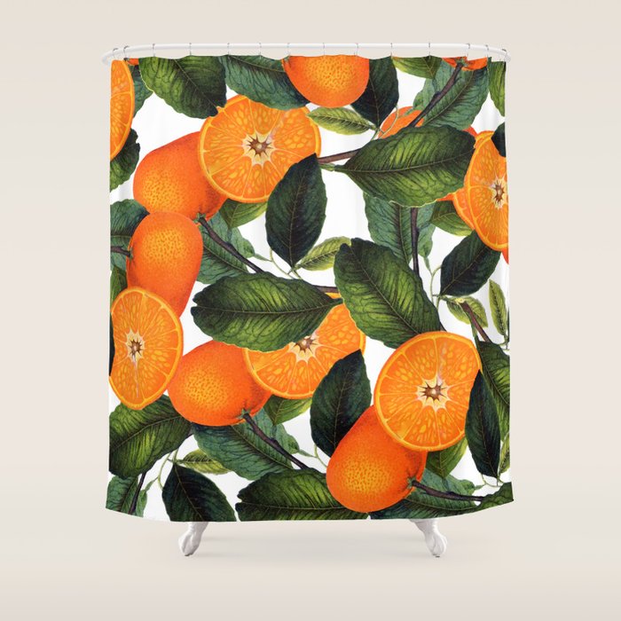 The Forbidden Orange #society6 #decor #buyart Shower Curtain Gallery Image 1