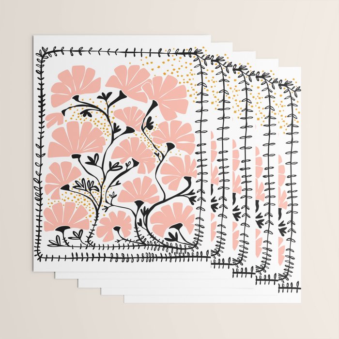 Ever blooming good vibes white Wrapping Paper Gallery Image 3