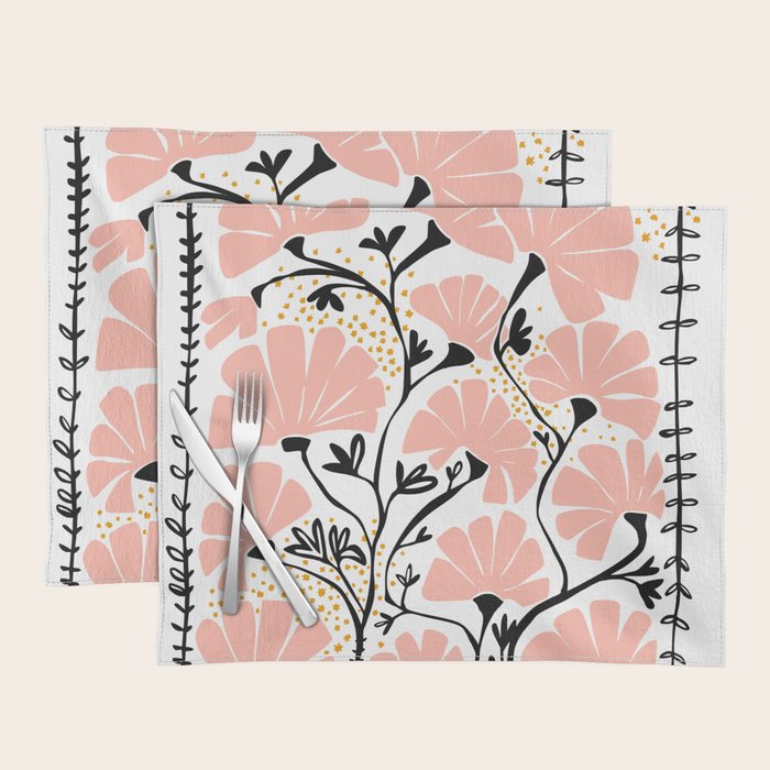 Ever blooming good vibes white Placemat Gallery Image 1