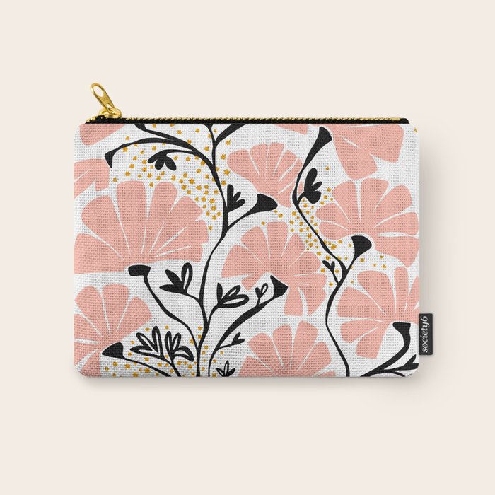 Ever blooming good vibes white Carry All Pouch Gallery Image 1