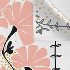 Ever blooming good vibes white Wall Tapestry Gallery Image 3