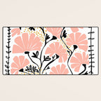 Ever blooming good vibes white Desk Mat Gallery Image 3