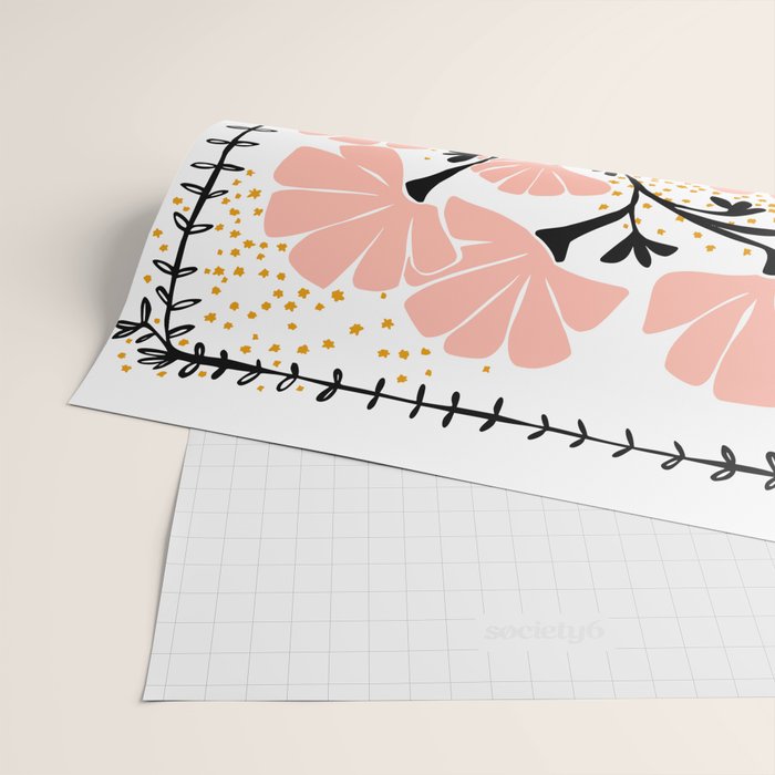Ever blooming good vibes white Wrapping Paper Gallery Image 2
