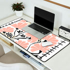 Ever blooming good vibes white Desk Mat Gallery Image 2