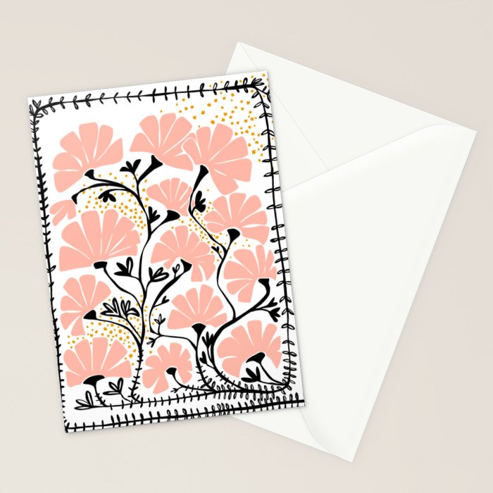 Ever blooming good vibes white Stationery Card Gallery Image 2