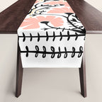 Ever blooming good vibes white Table Runner Gallery Image 1