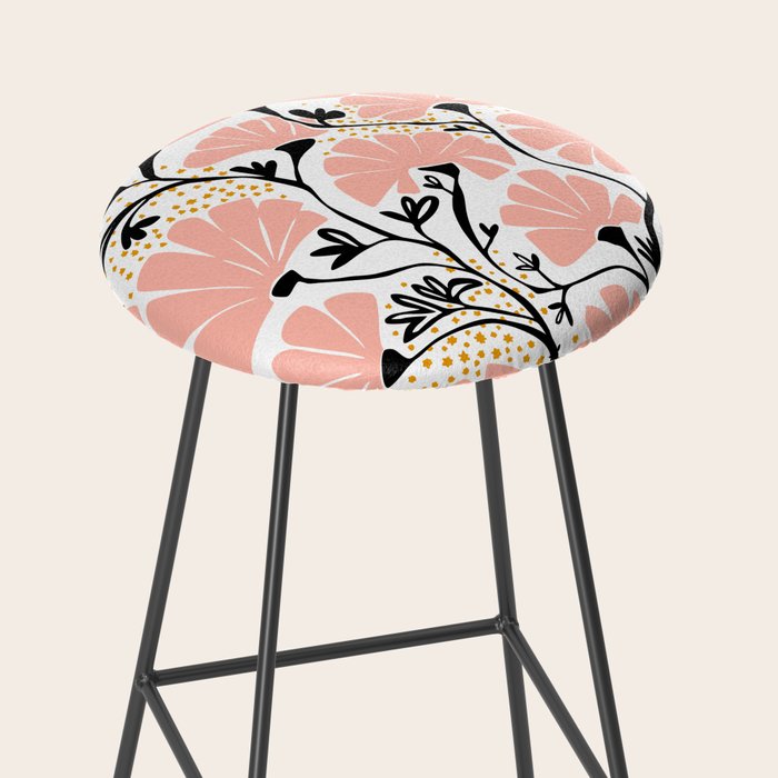 Ever blooming good vibes white Stool Gallery Image 2