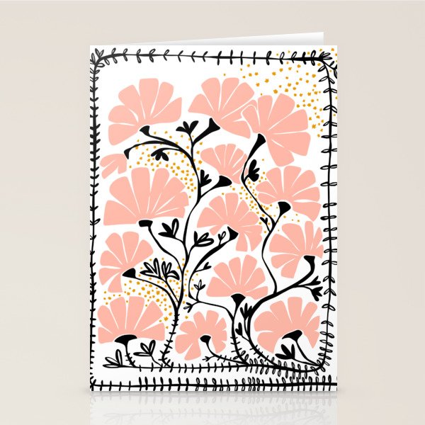 Ever blooming good vibes white Stationery Card Gallery Image 2