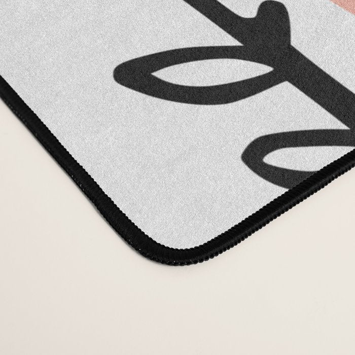 Ever blooming good vibes white Desk Mat Gallery Image 4