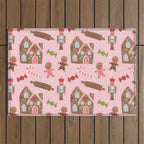 Retro Christmas Baking Wonderland Outdoor Rug Gallery Image 1
