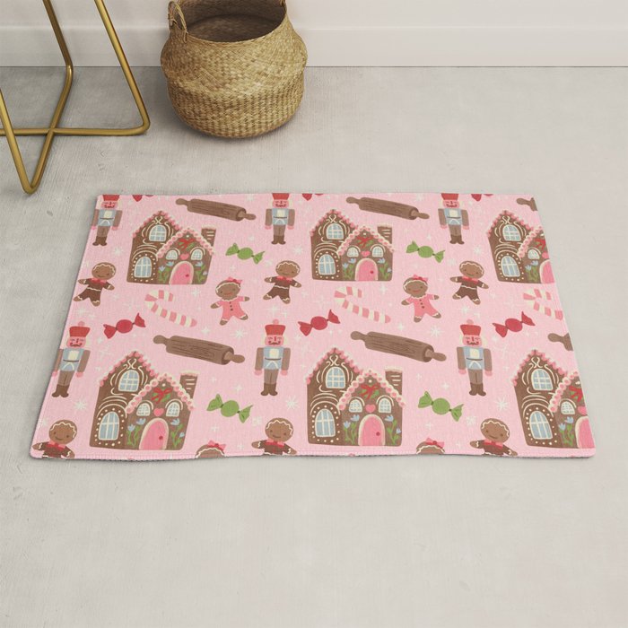 Retro Christmas Baking Wonderland Rug Gallery Image 1