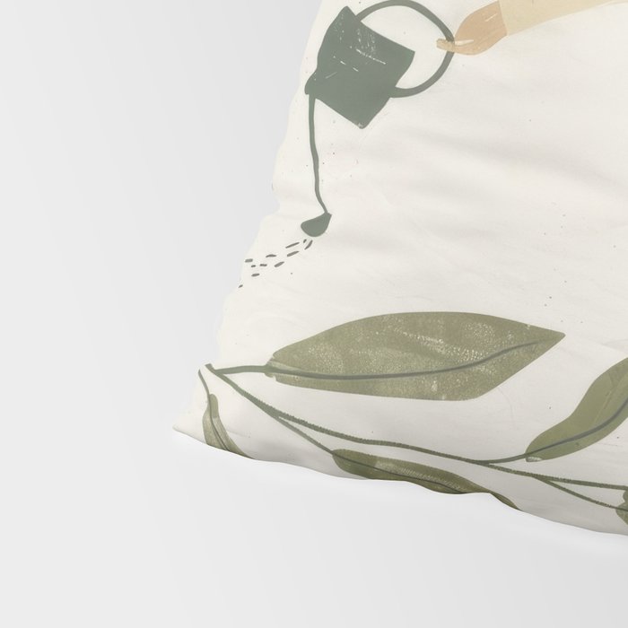 Still Life with Girl and Growing Plant Pillow Sham Gallery Image 4