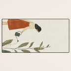 Still Life with Girl and Growing Plant Desk Mat Gallery Image 3