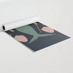 Hipster Mermaid Merman With Tattoos Poseidon King Of The Sea Midcentury Modern Cool Magical Mystical Abstract Art Bohemian Boho Style Trendy  Yoga Mat Gallery Image 2