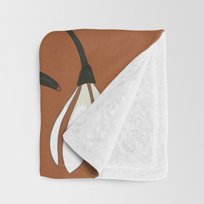 Beautiful Snowdrop Flowers 2 Throw Blanket Gallery Image 3