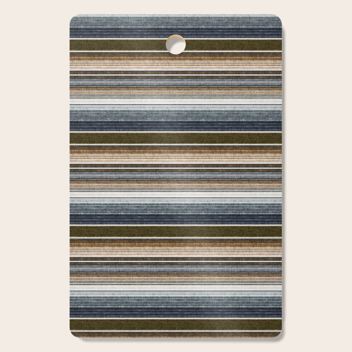 serape southwest stripe - cool natural tones Cutting Board Gallery Image 1