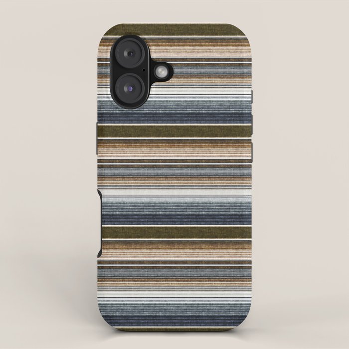 serape southwest stripe - cool natural tones iPhone Case Gallery Image 1