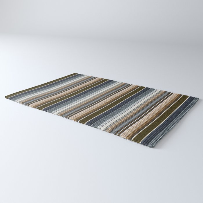 serape southwest stripe - cool natural tones Rug Gallery Image 3