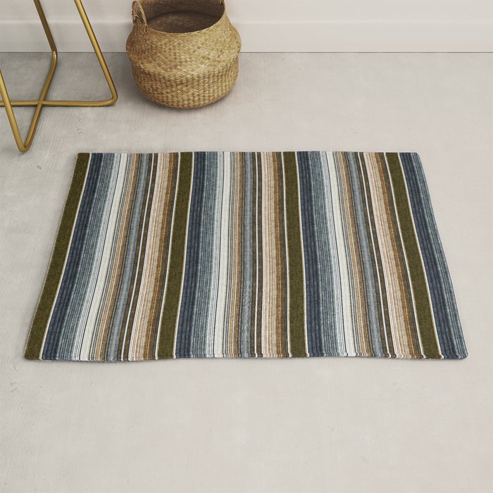 serape southwest stripe - cool natural tones Rug Gallery Image 1
