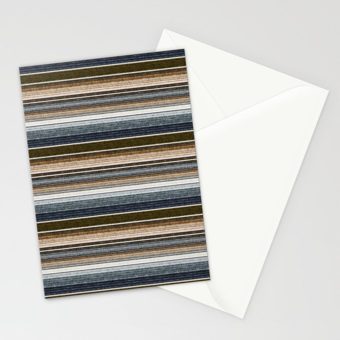 serape southwest stripe - cool natural tones Stationery Card Gallery Image 2