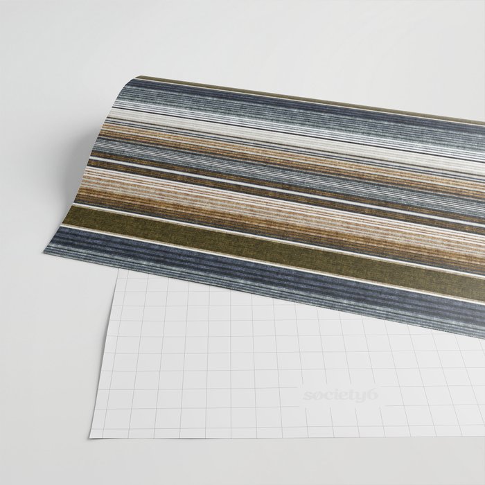 serape southwest stripe - cool natural tones Wrapping Paper Gallery Image 2