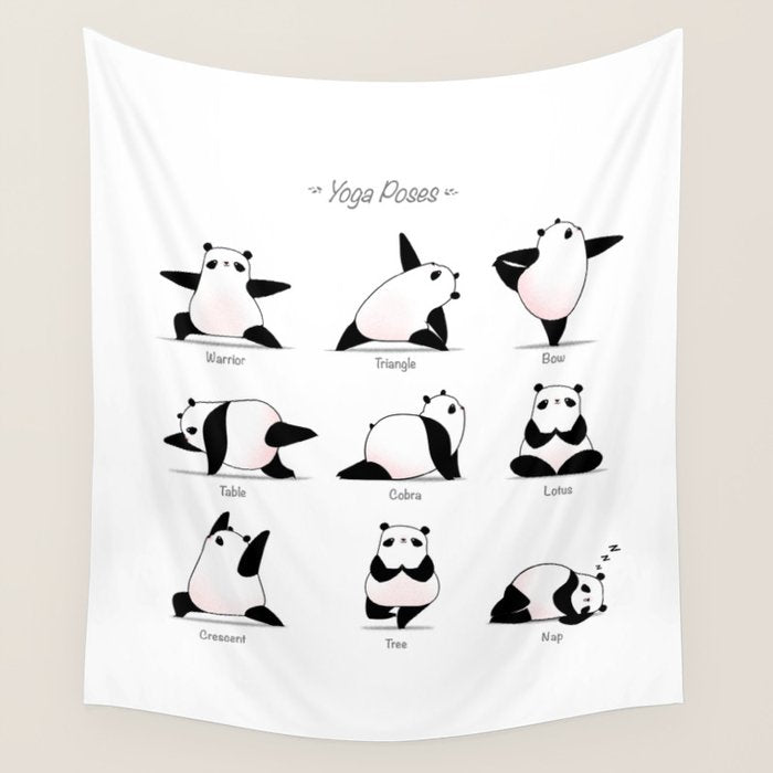 Yoga Panda II Wall Tapestry Gallery Image 4