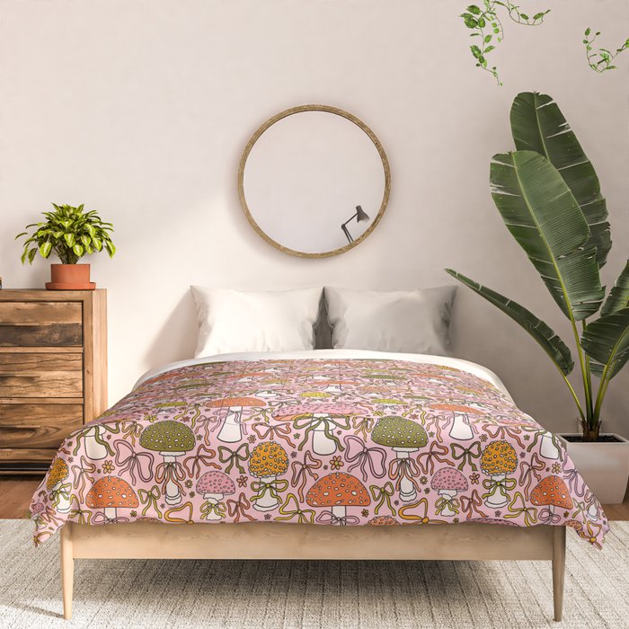 Mushrooms With Bows Print Comforter Gallery Image 3