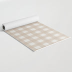 Gingham Cloth / Beige Checks Yoga Mat Gallery Image 2