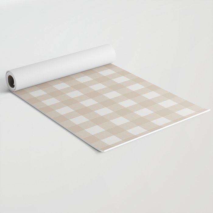 Gingham Cloth / Beige Checks Yoga Mat Gallery Image 2