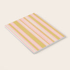 Splendid Stripes - Retro Modern Stripe Pattern in Gold, Pink, and Mushroom Notebook Gallery Image 3