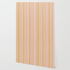 Splendid Stripes - Retro Modern Stripe Pattern in Gold, Pink, and Mushroom Wallpaper Gallery Image 2