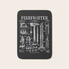 Firefighter Fire Department Fireman Vintage Patent Print Bath Mat Gallery Image 1