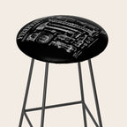 Firefighter Fire Department Fireman Vintage Patent Print Stool Gallery Image 2