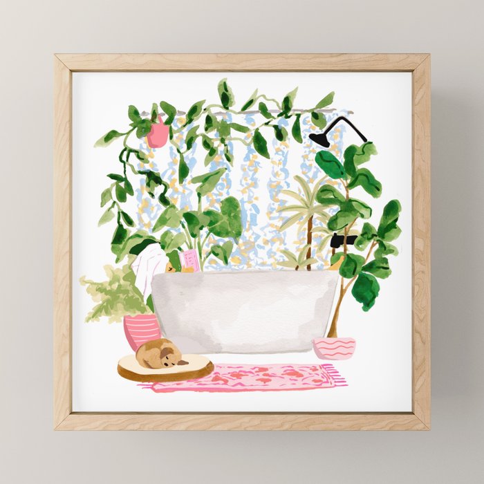 Plant Bath Mini Art Print Gallery Image 1