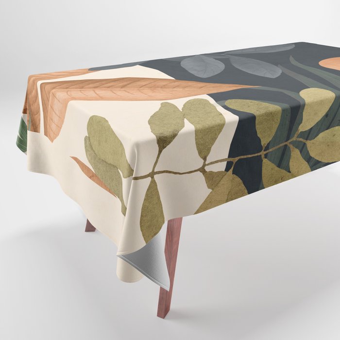 Abstract Art Tropical Leaves 122 Tablecloth Gallery Image 1