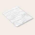 Abstract black and white wave line art pattern Notebook Gallery Image 2