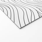 Abstract black and white wave line art pattern Welcome Mat Gallery Image 2