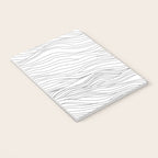 Abstract black and white wave line art pattern Notebook Gallery Image 3