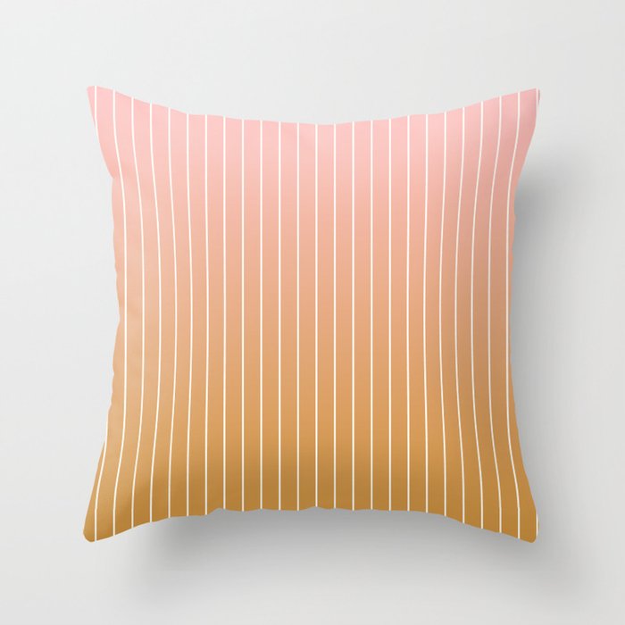 Ombre Arch XIII Pastel Sunset Gradient Modern Geometric Lines Throw Pillow Gallery Image 1