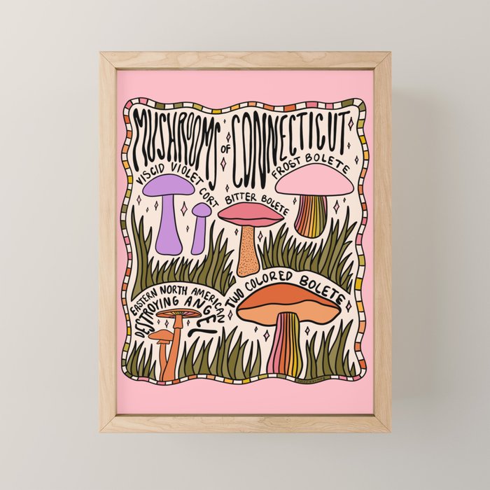 Mushrooms of Connecticut Mini Art Print Gallery Image 1