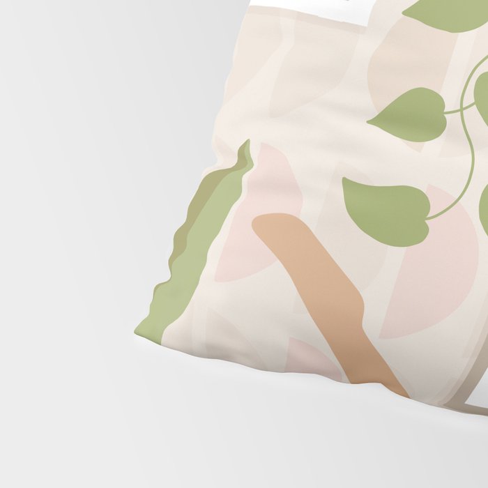 Yoga Girl Power with cat & plants Pillow Sham Gallery Image 4